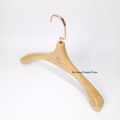DLW215 Fashion wooden hanger natural color suits /coat display hanger wooden hanger with anti-slip paint at two ends